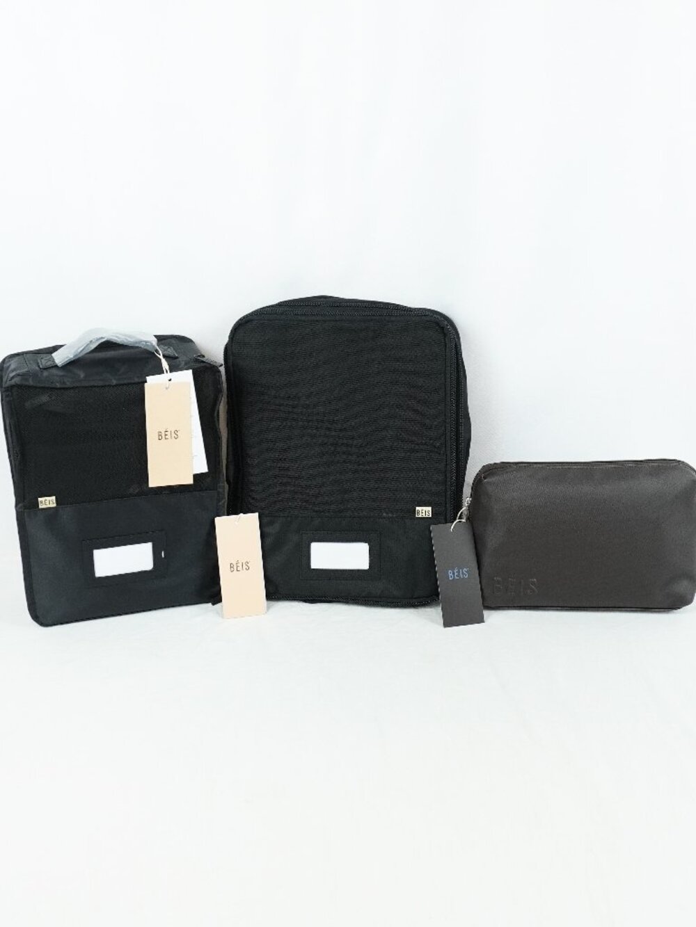 Beis Packing Cubes, Compression Packing Cubes, & Medium Cosmetic Pouch Set